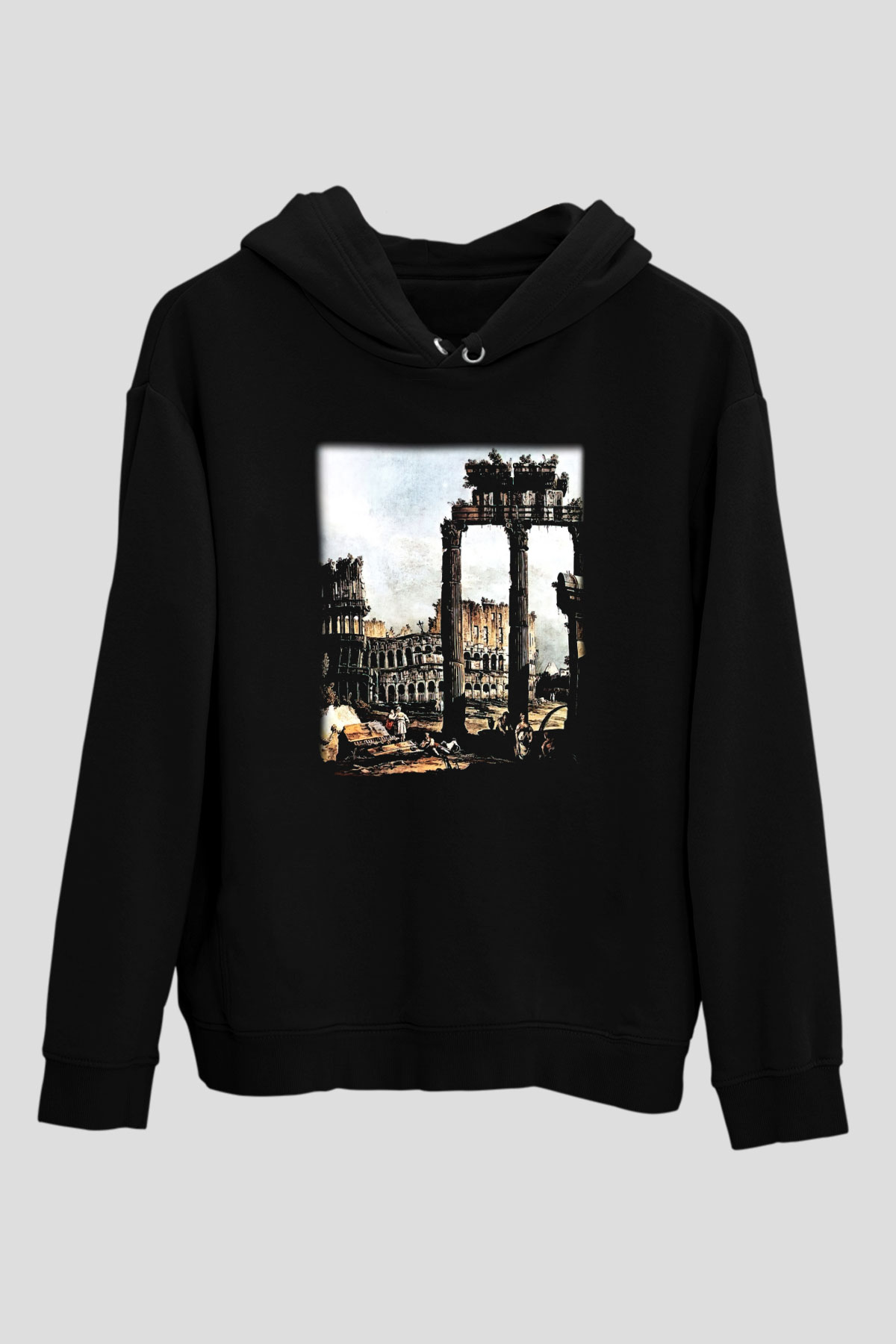 Kolezyum Siyah Unisex Hoodie