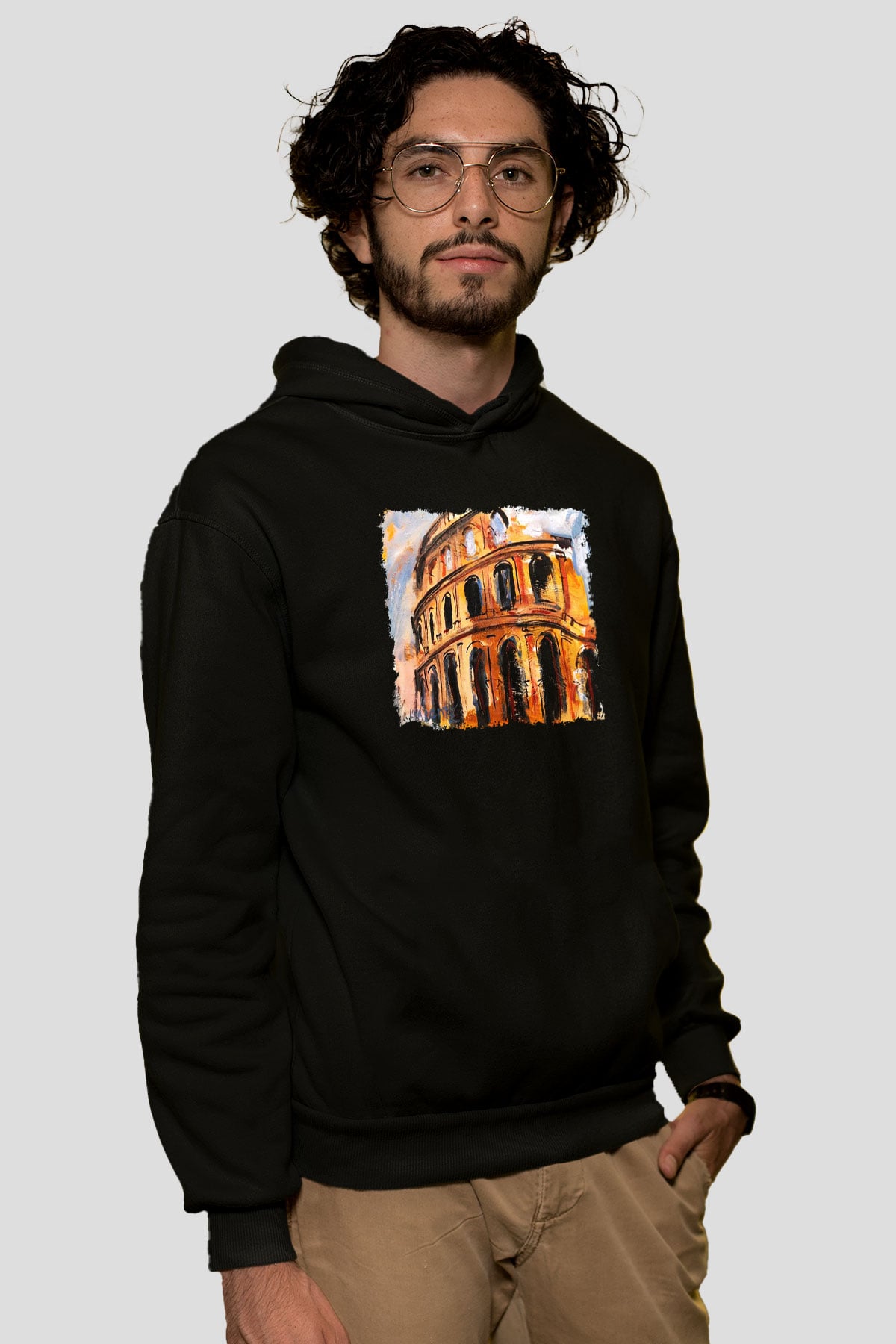 Kolezyum Siyah Unisex Hoodie