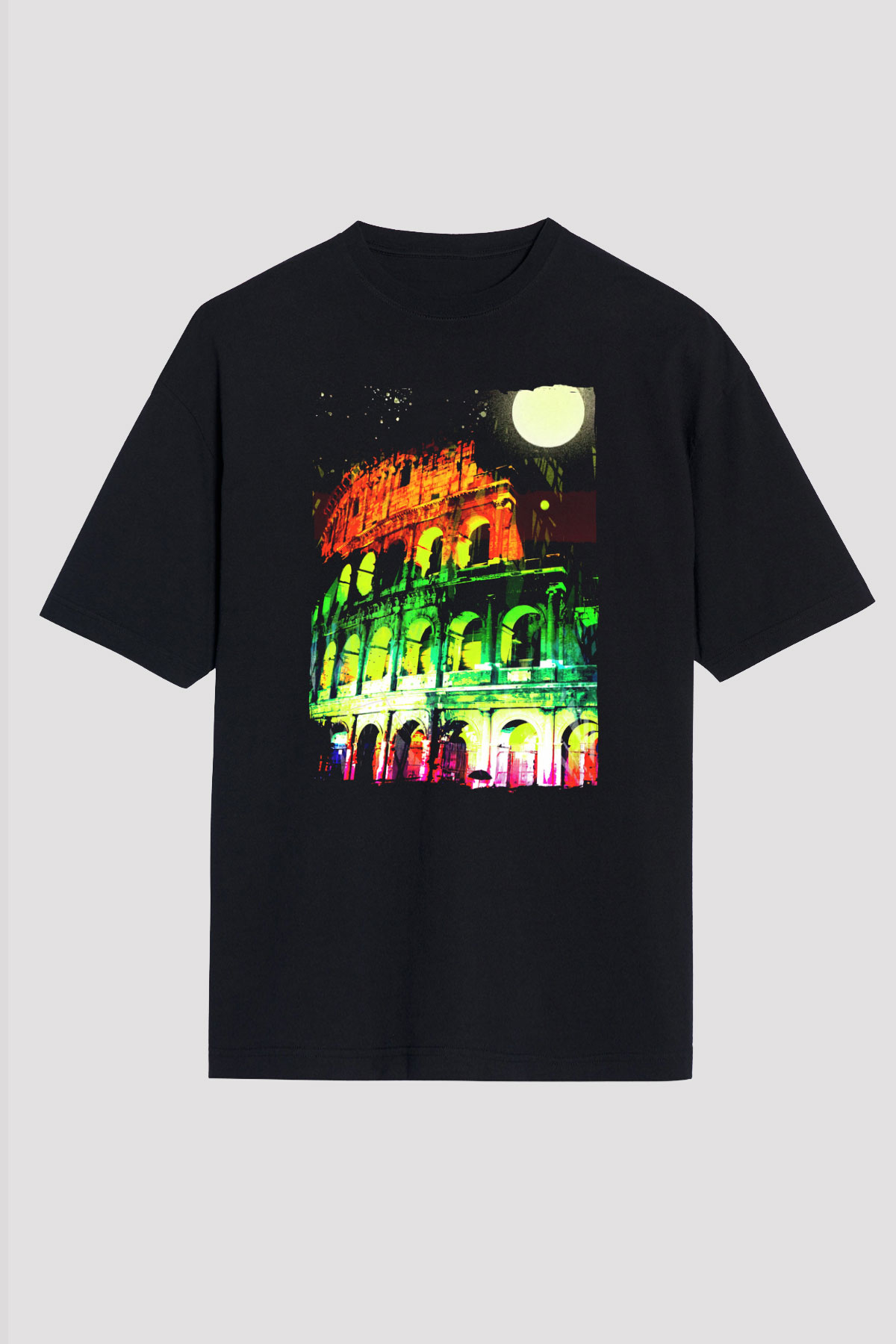 Kolezyum Siyah Oversize Tişört Oversize T-shirt - TişörtFabrikası