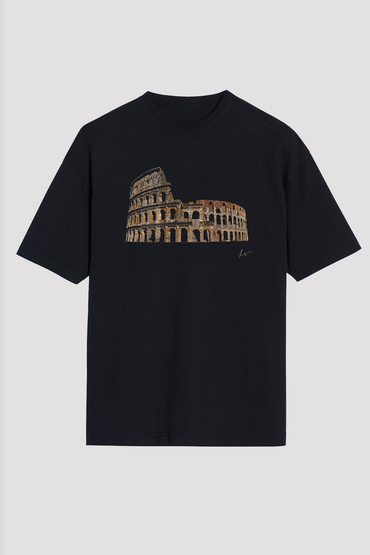Kolezyum Siyah Oversize Tişört Oversize T-shirt - TişörtFabrikası