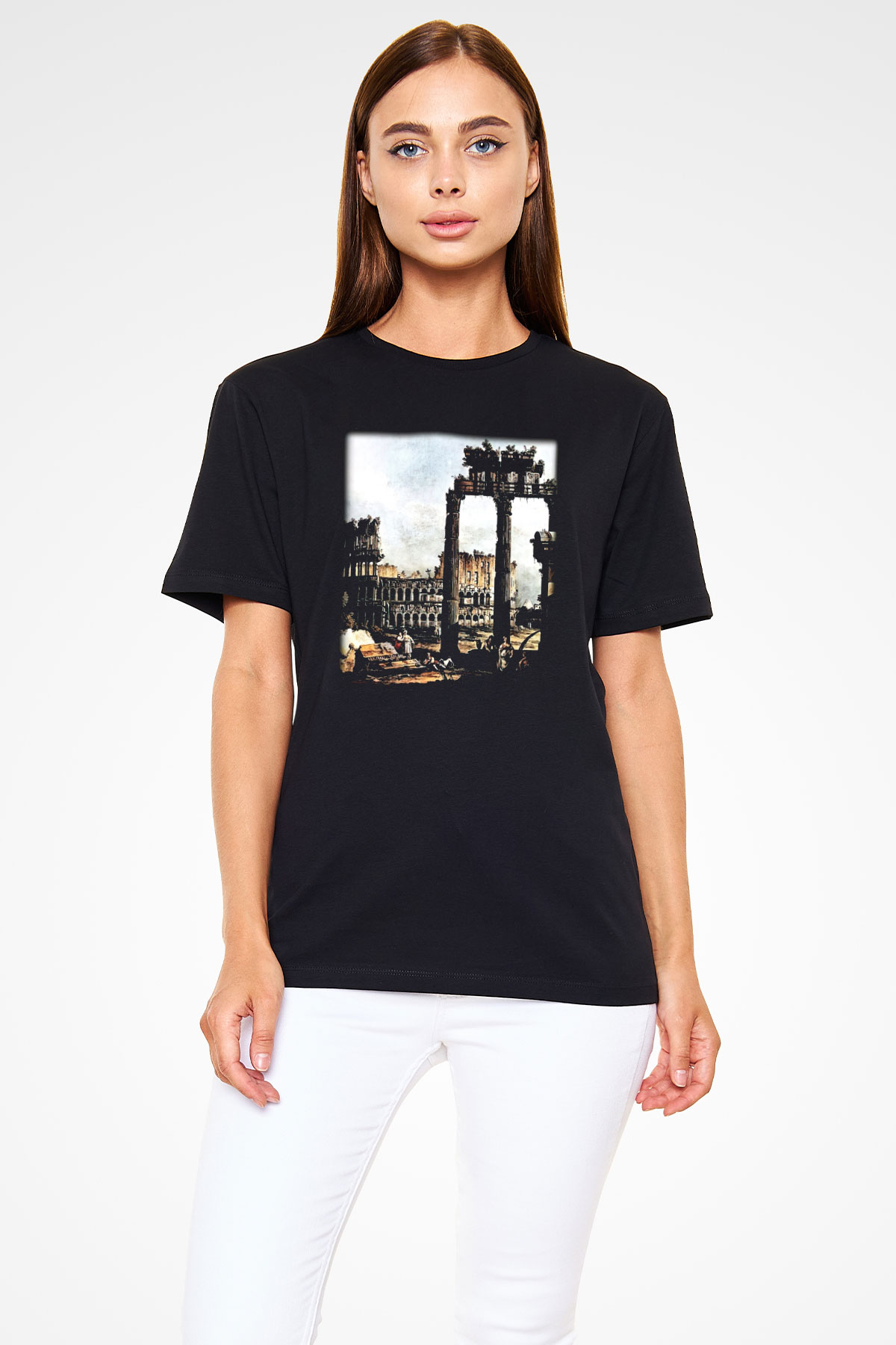 Kolezyum Siyah Unisex Tişört T-Shirt - TişörtFabrikası