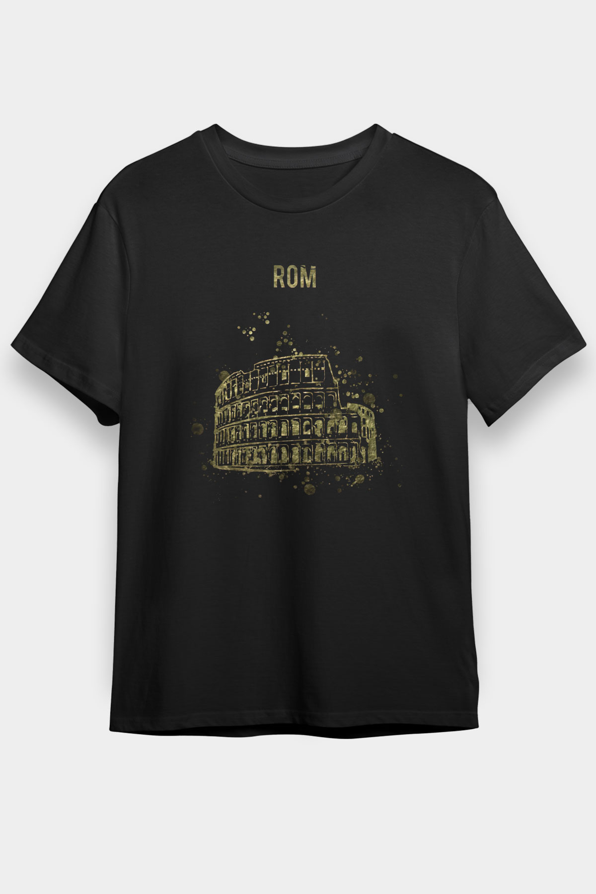 Kolezyum Siyah Unisex Tişört T-Shirt - TişörtFabrikası