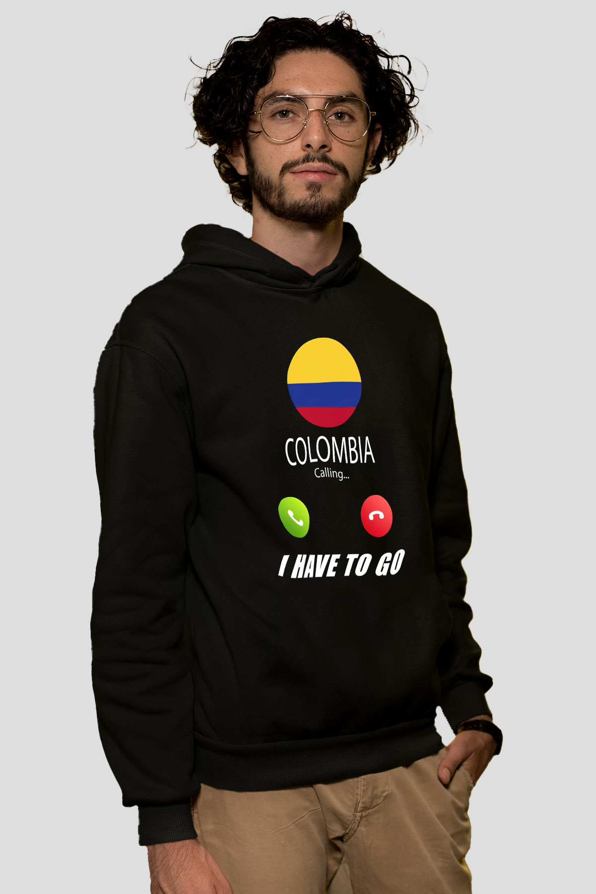 Kolombiya Siyah Unisex Hoodie