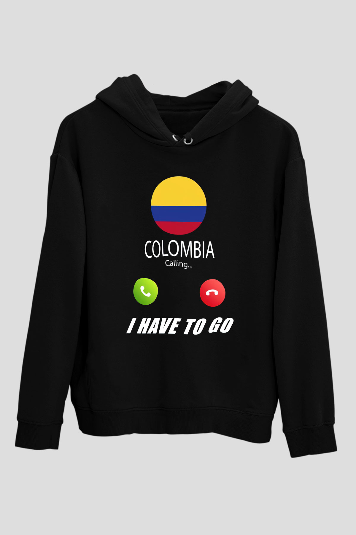 Kolombiya Siyah Unisex Hoodie