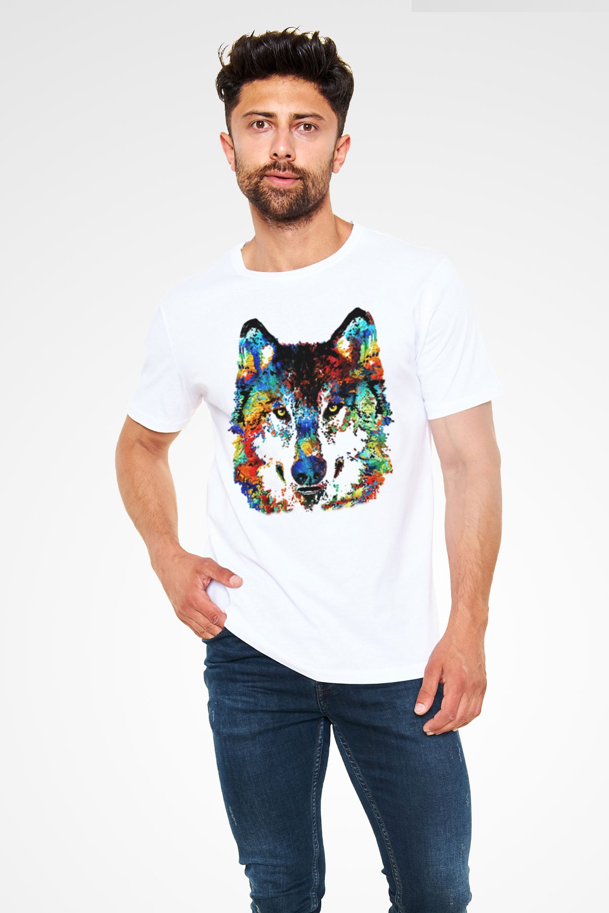 Köpek Beyaz Unisex Tişört T-Shirt - TişörtFabrikası