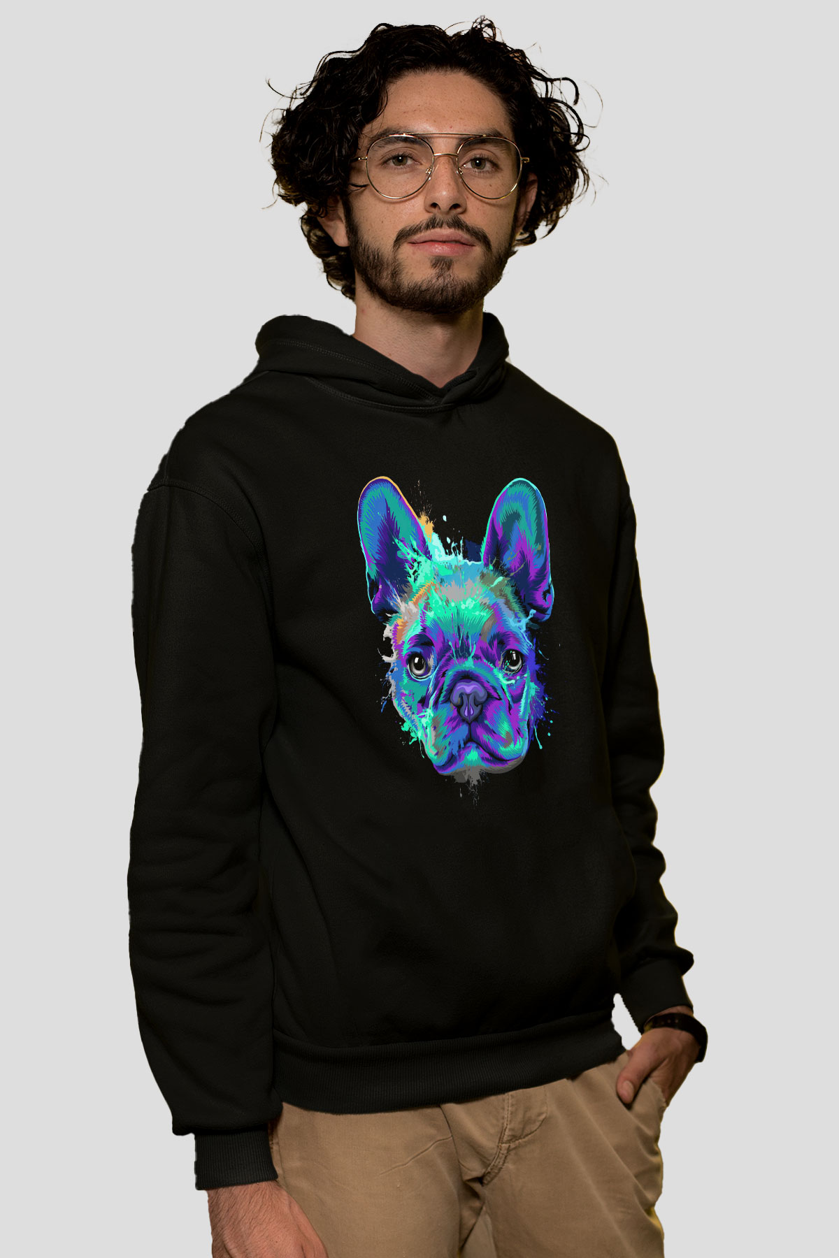 Köpek Siyah Unisex Hoodie