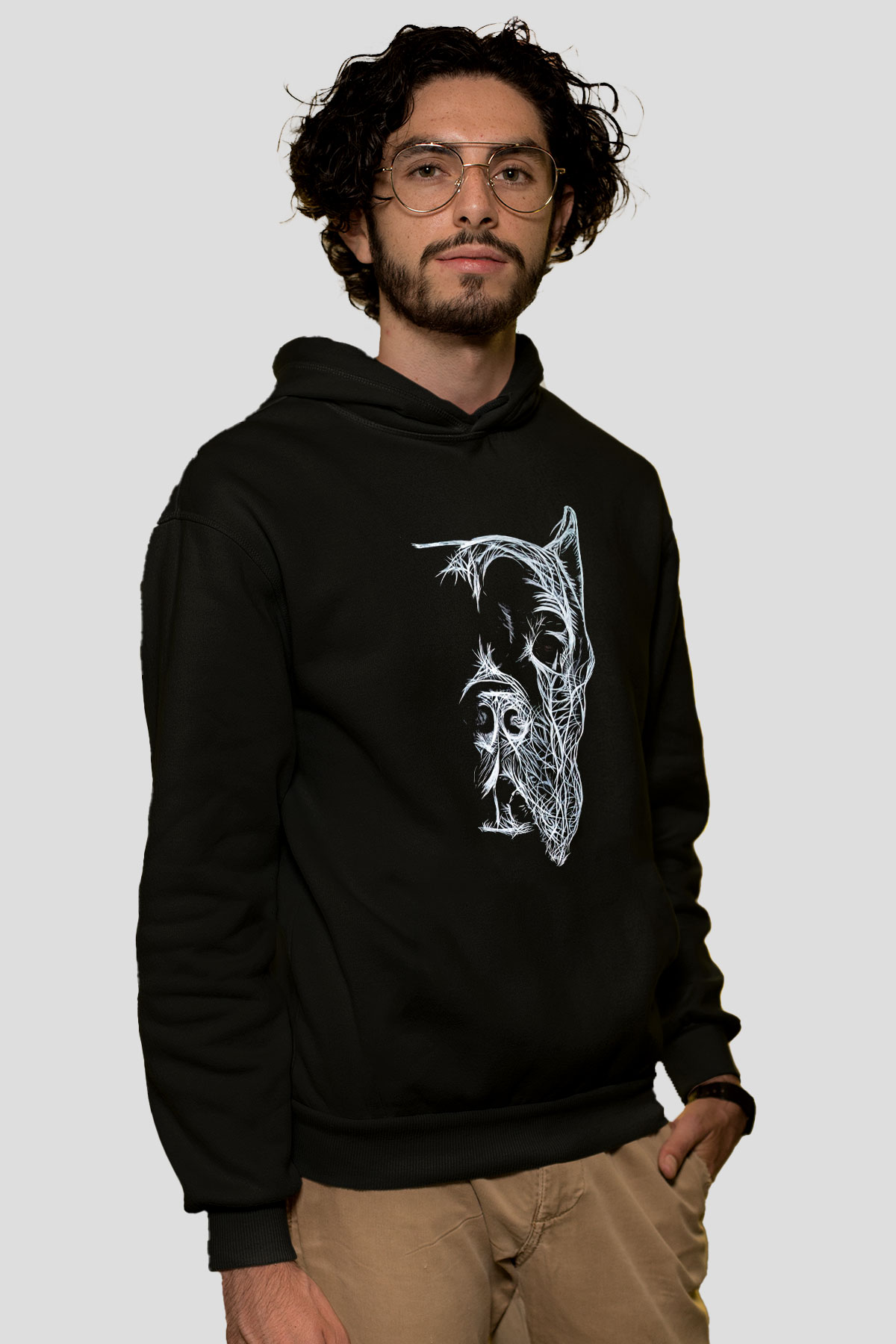 Köpek Siyah Unisex Hoodie
