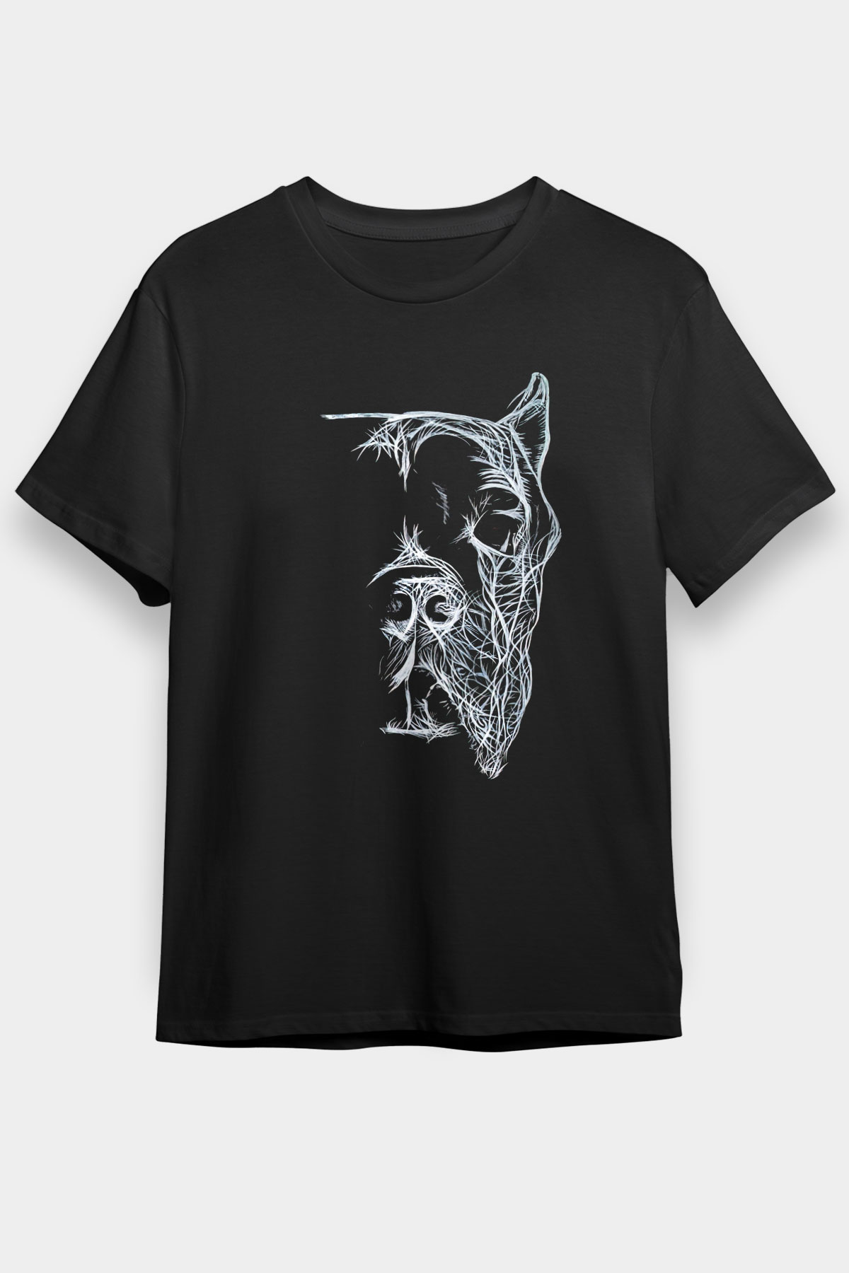 Köpek Siyah Unisex Tişört T-Shirt - TişörtFabrikası