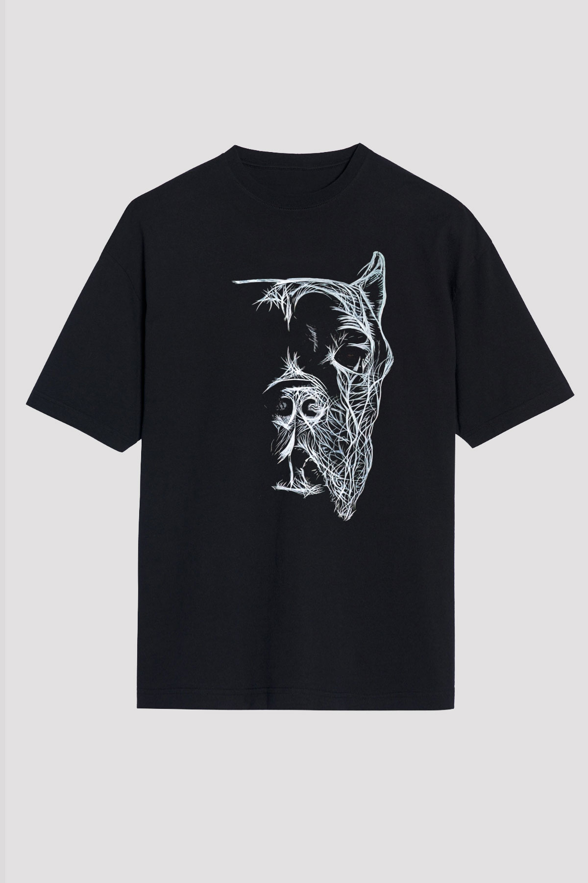 Köpek Siyah Oversize Tişört Oversize T-shirt - TişörtFabrikası