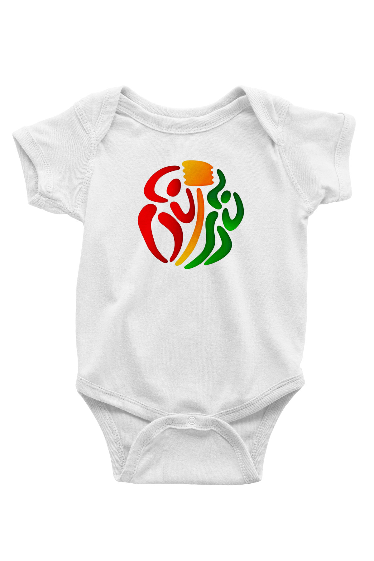 Korfbol Baskılı Beyaz Bebek Body - Zıbın