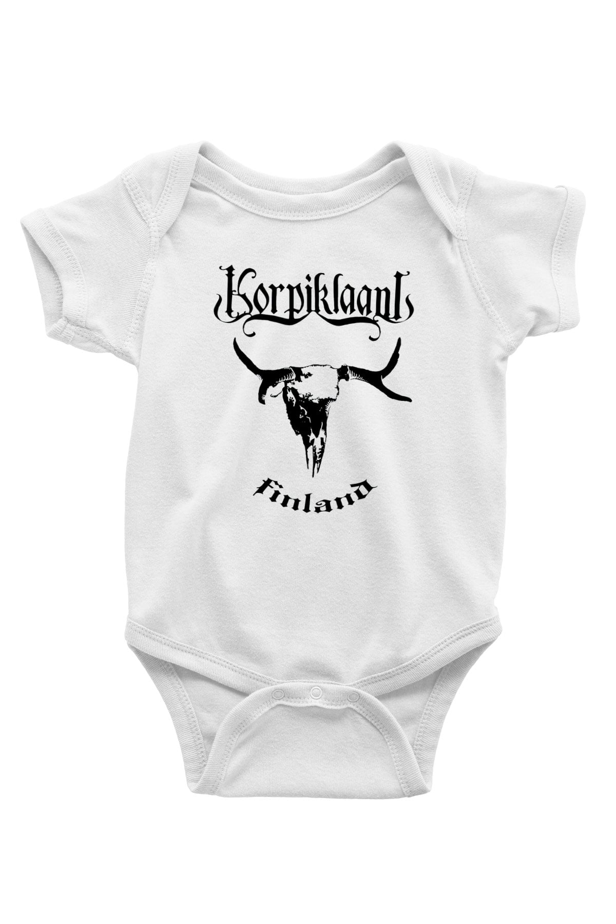 Korpiklaani Baskılı Beyaz Unisex Bebek Body - Zıbın