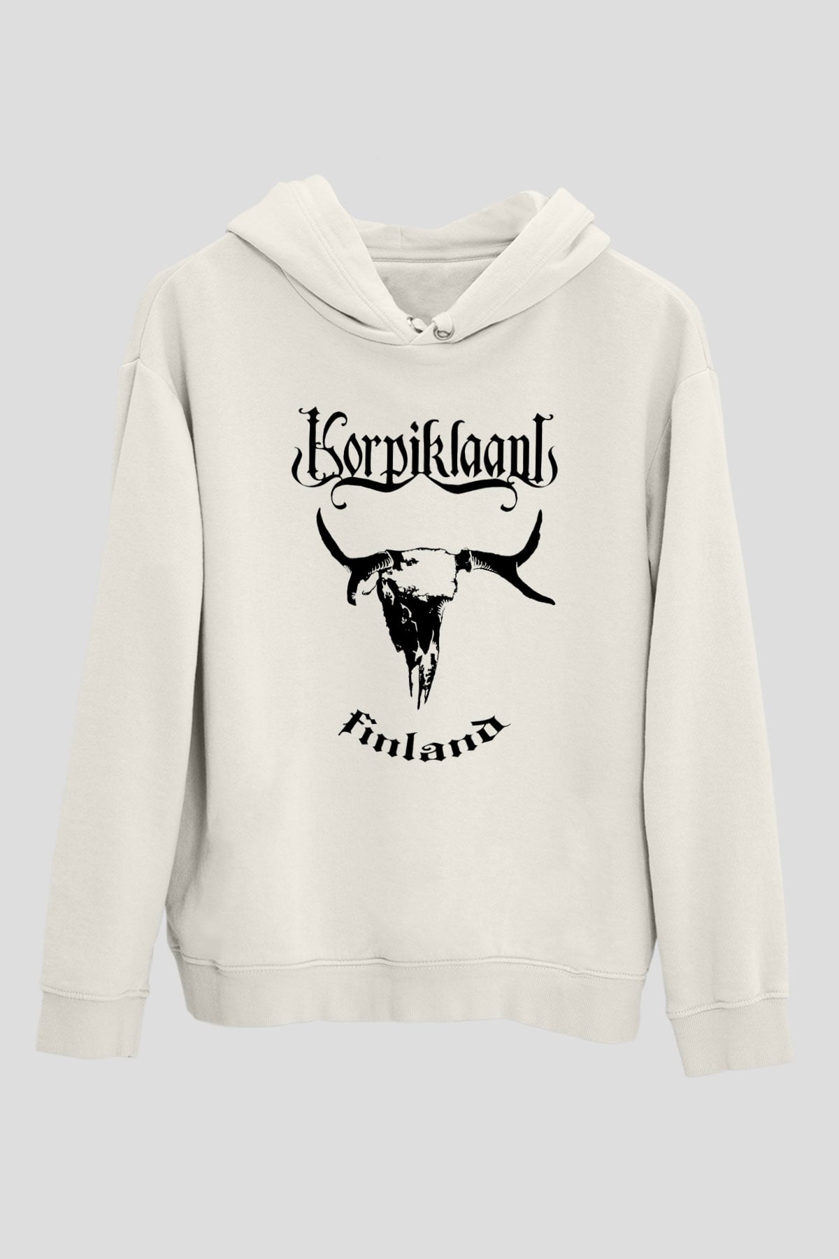 Korpiklaani Beyaz Unisex Kapşonlu Sweatshirt