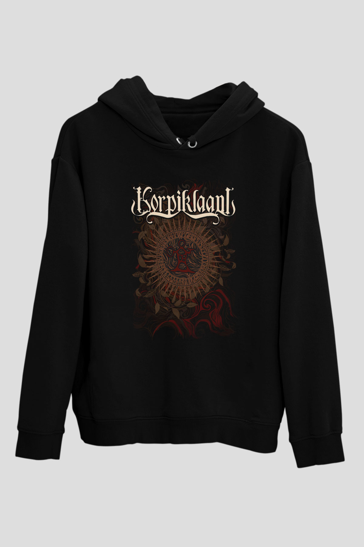 Korpiklaani Siyah Unisex Kapüşonlu Sweatshirt