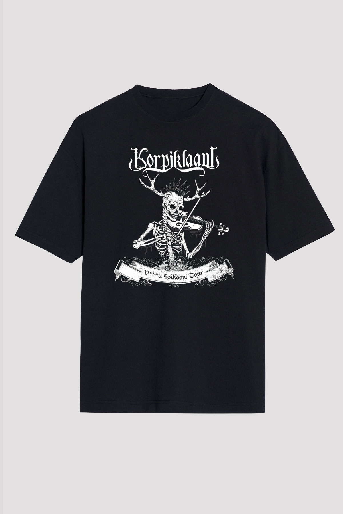 Korpiklaani Siyah Unisex Oversize Tişört T-Shirt
