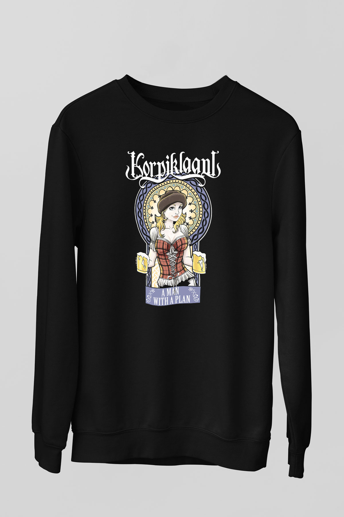 Korpiklaani Siyah Unisex Sweatshirt