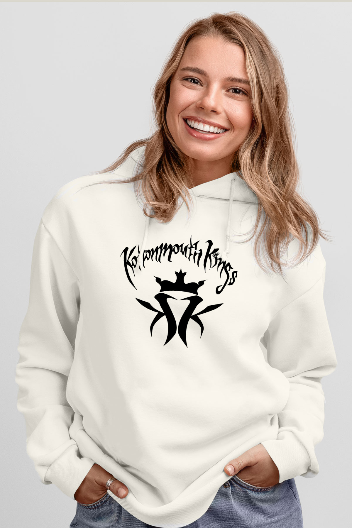 Kottonmouth Kings Beyaz Unisex Kapşonlu Sweatshirt