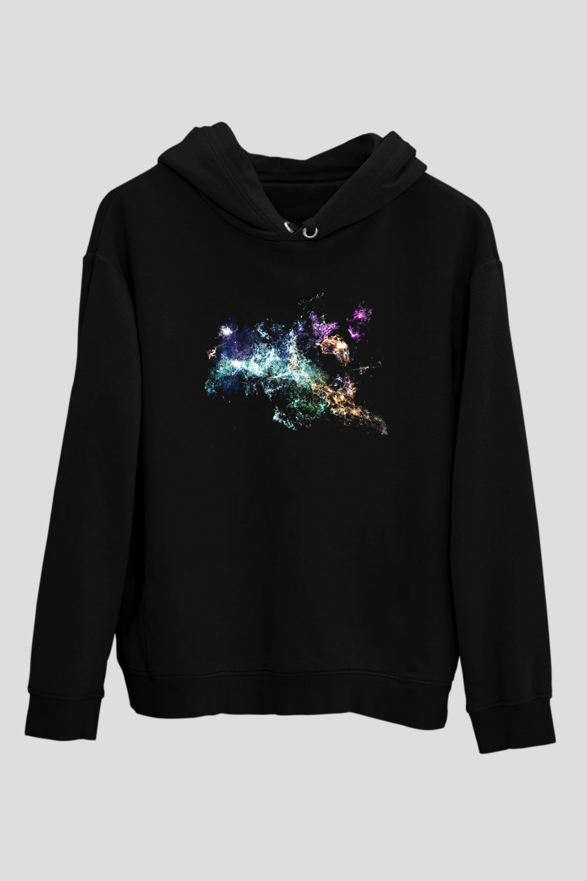 Kozmolog Siyah Unisex Kapşonlu Sweatshirt