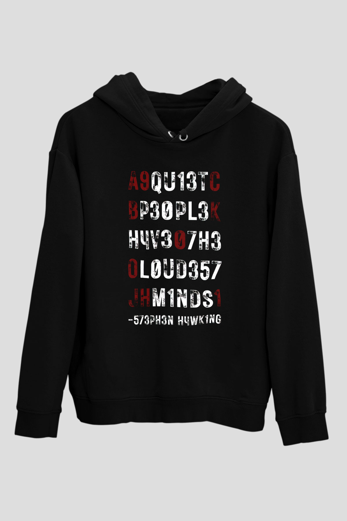 Kozmolog Siyah Unisex Kapüşonlu Sweatshirt