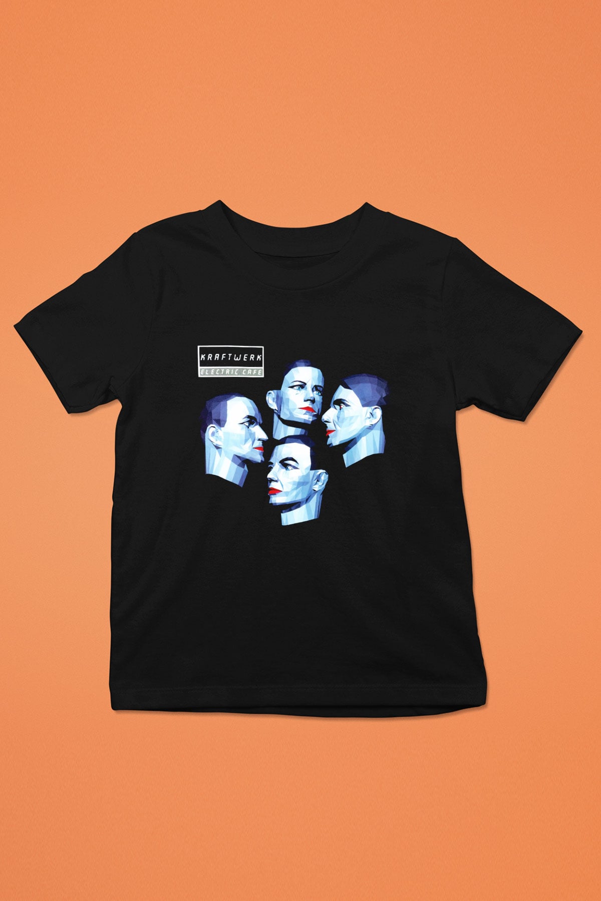 Kraftwerk Baskılı Siyah Unisex Çocuk Tişört