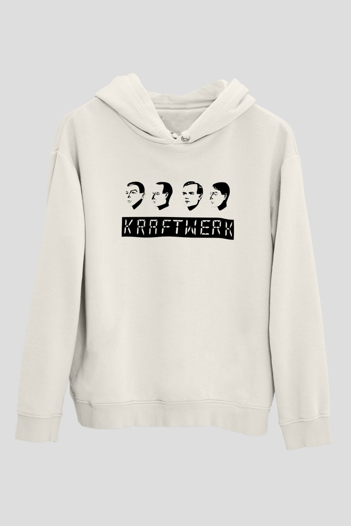 Kraftwerk Beyaz Unisex Kapşonlu Sweatshirt