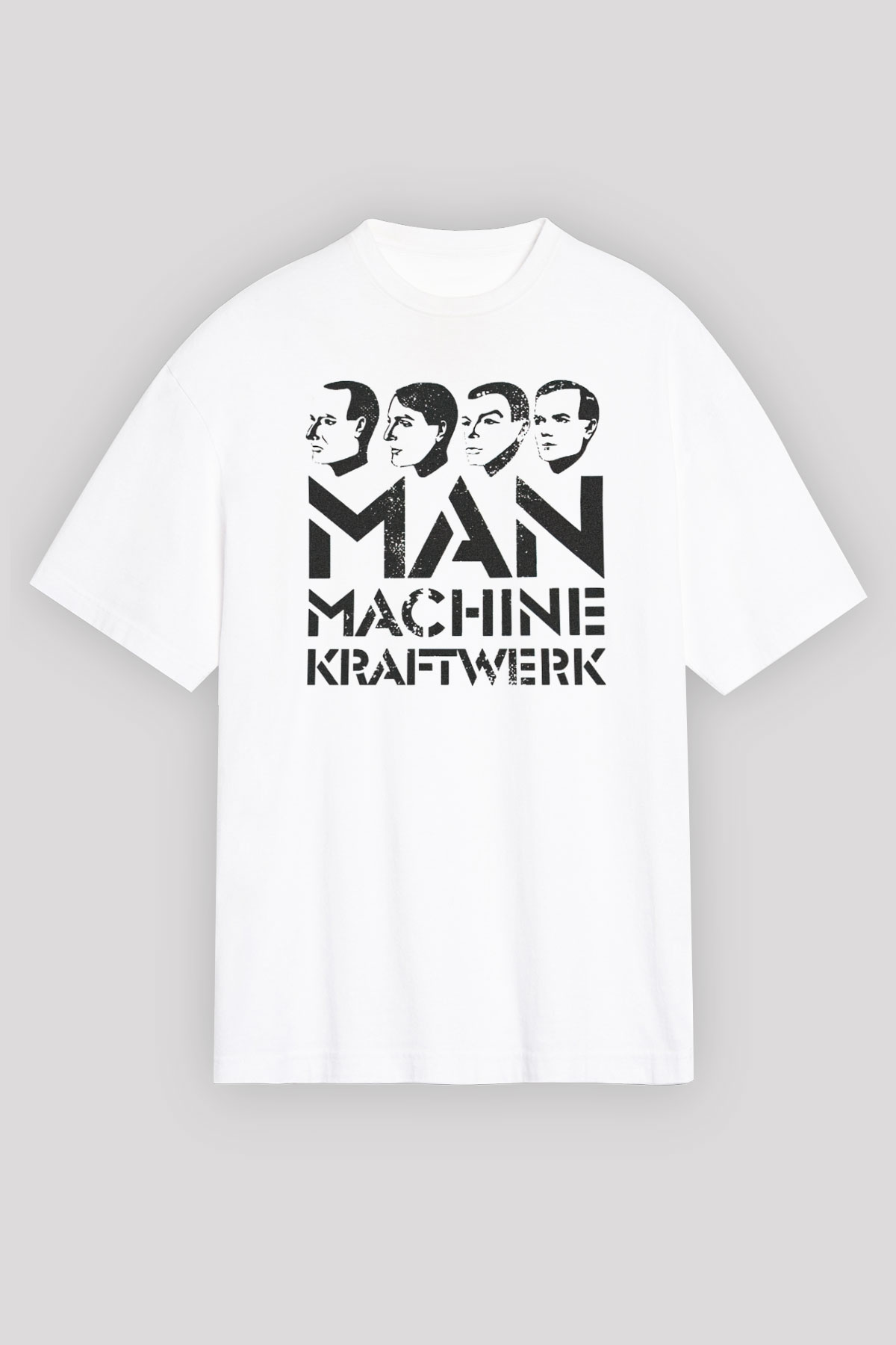 Kraftwerk Beyaz Oversize Tişört Oversize T-shirt - TişörtFabrikası