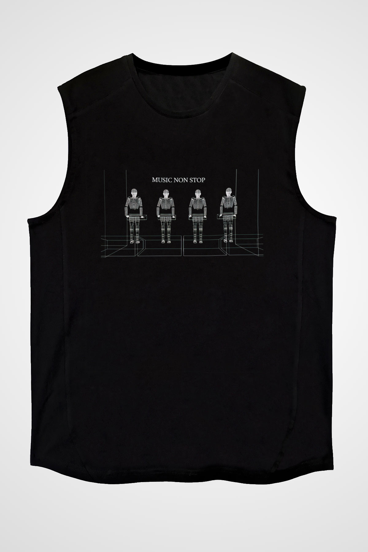 Kraftwerk Siyah Unisex Kolsuz Tişört