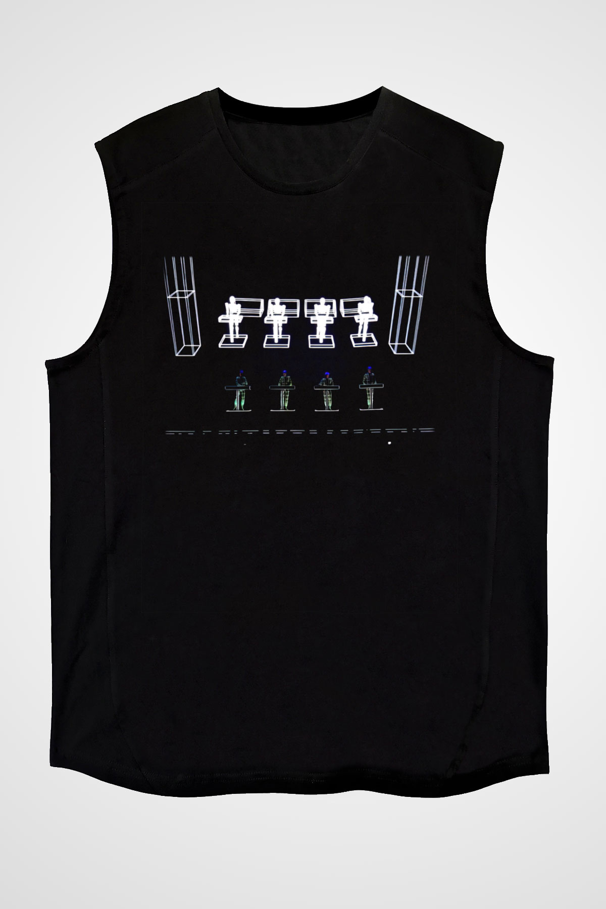 Kraftwerk Siyah Unisex Kolsuz Tişört