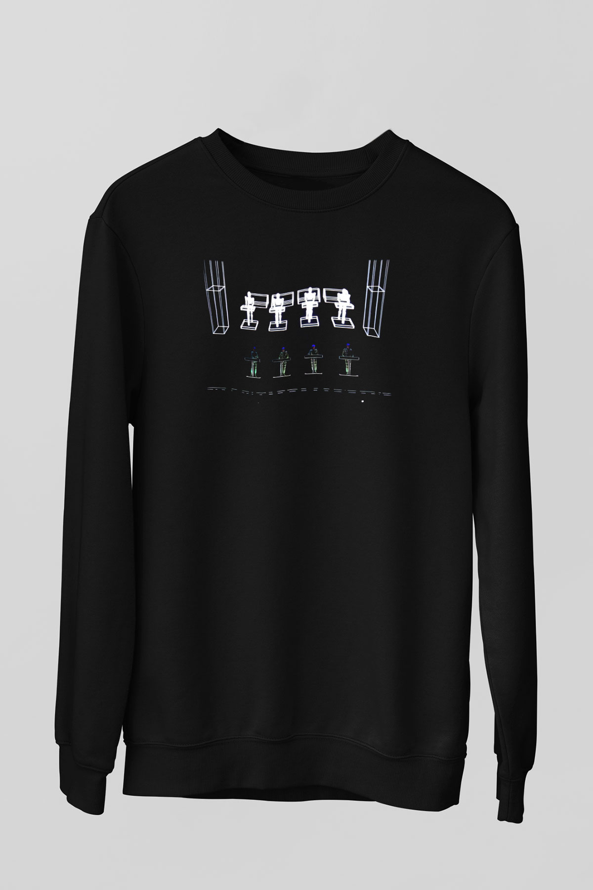 Kraftwerk Siyah Unisex Sweatshirt