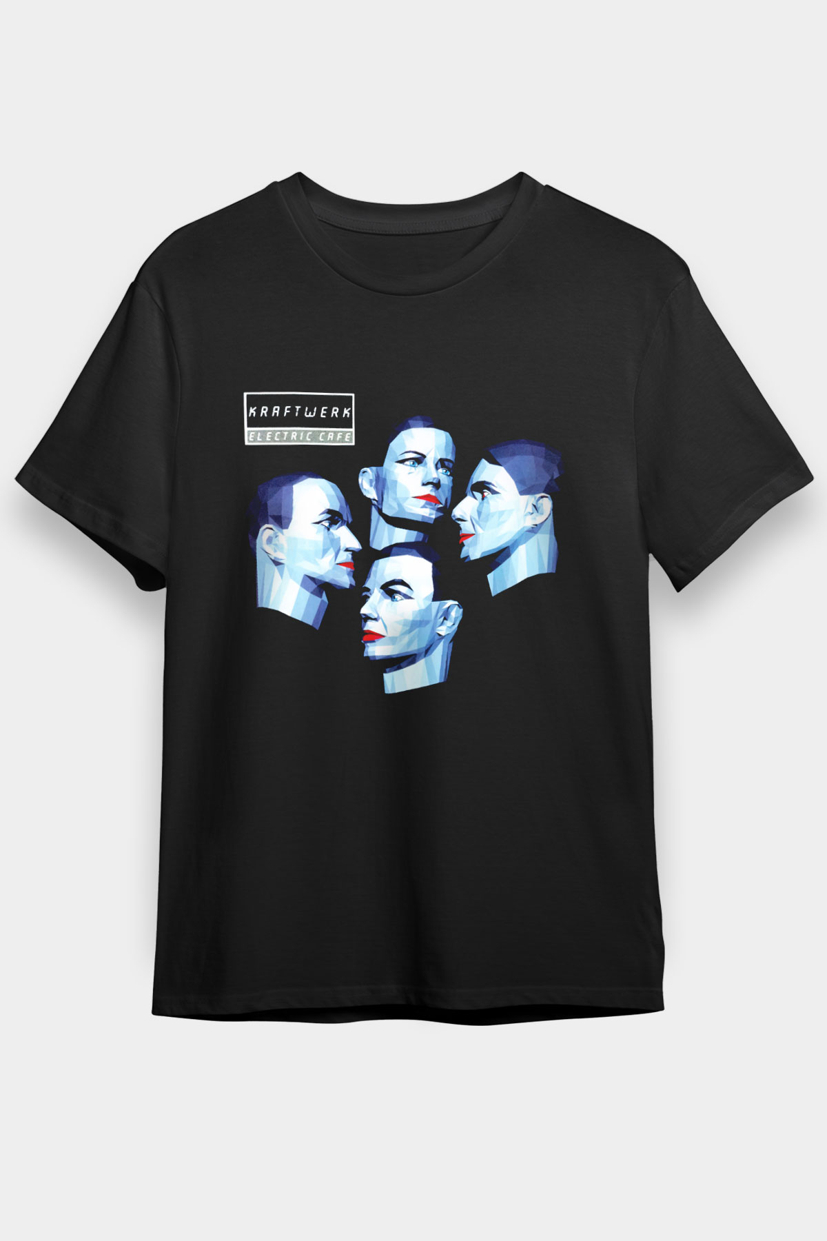 Kraftwerk Siyah Unisex Tişört T-Shirt - TişörtFabrikası