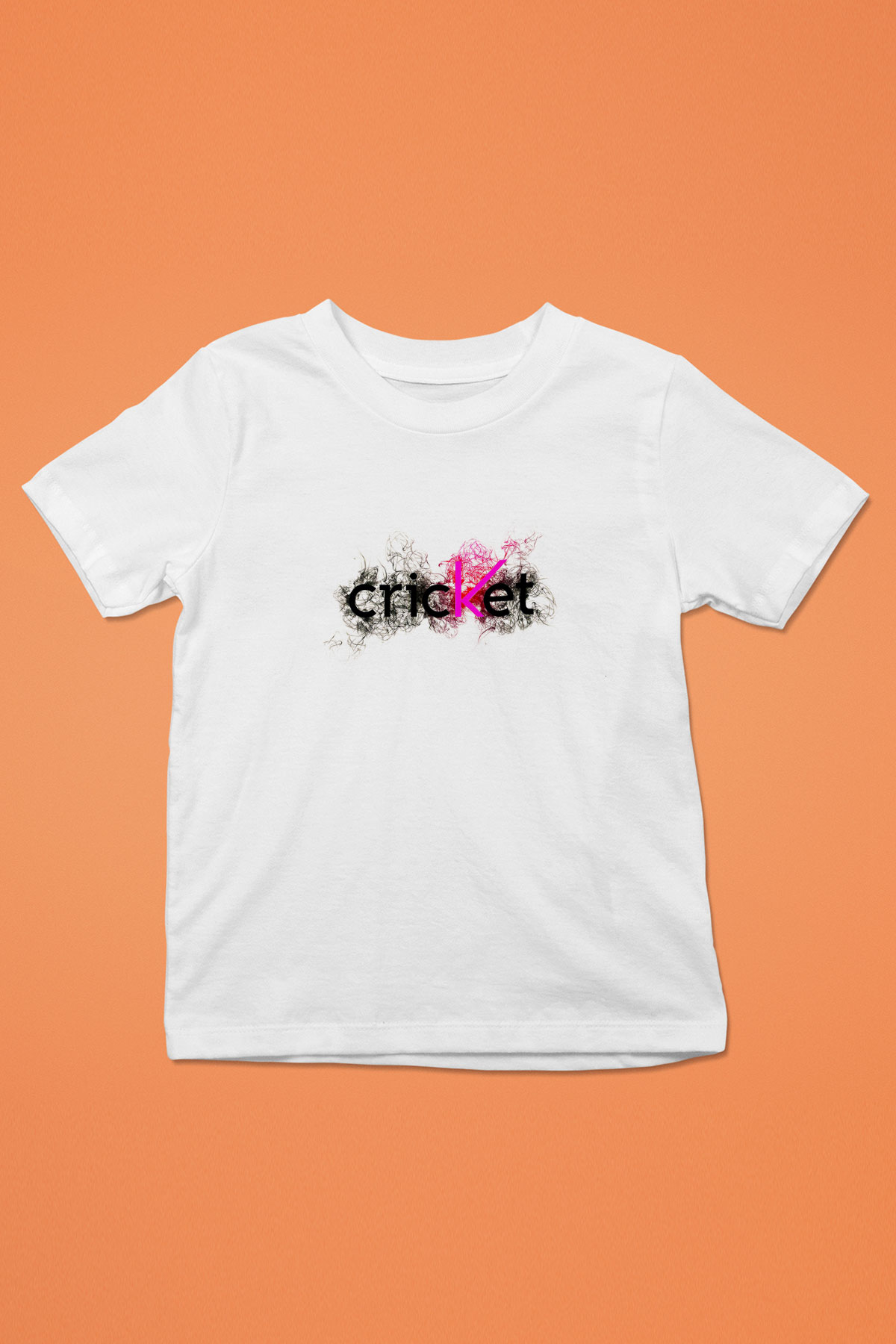 Kriket Baskılı Unisex Beyaz Çocuk Tişört - Tshirt