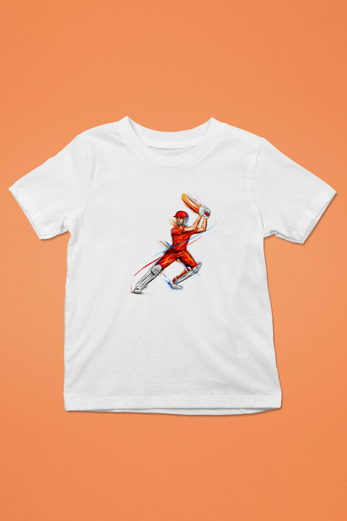 Kriket Baskılı Unisex Beyaz Çocuk Tişört - Tshirt