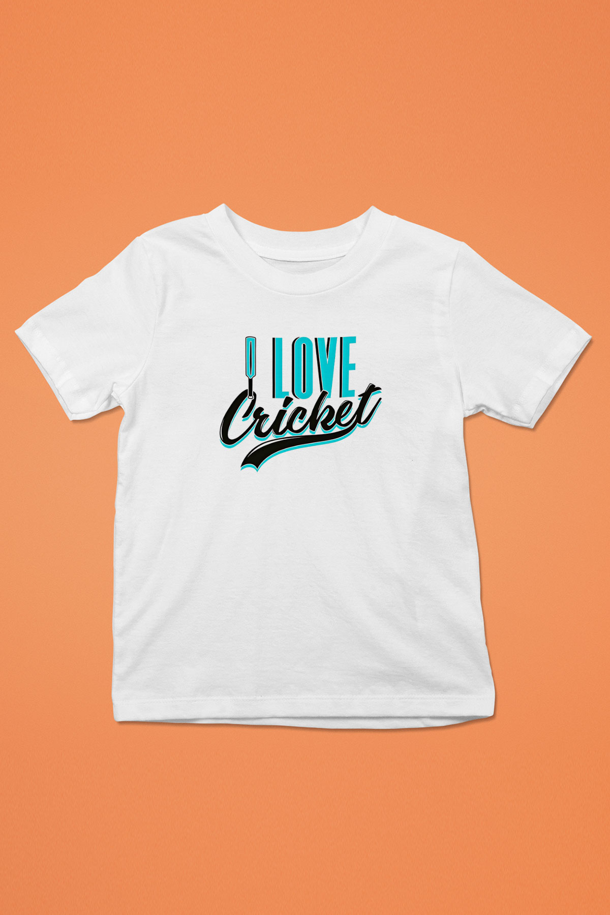 Kriket Baskılı Unisex Beyaz Çocuk Tişört - Tshirt
