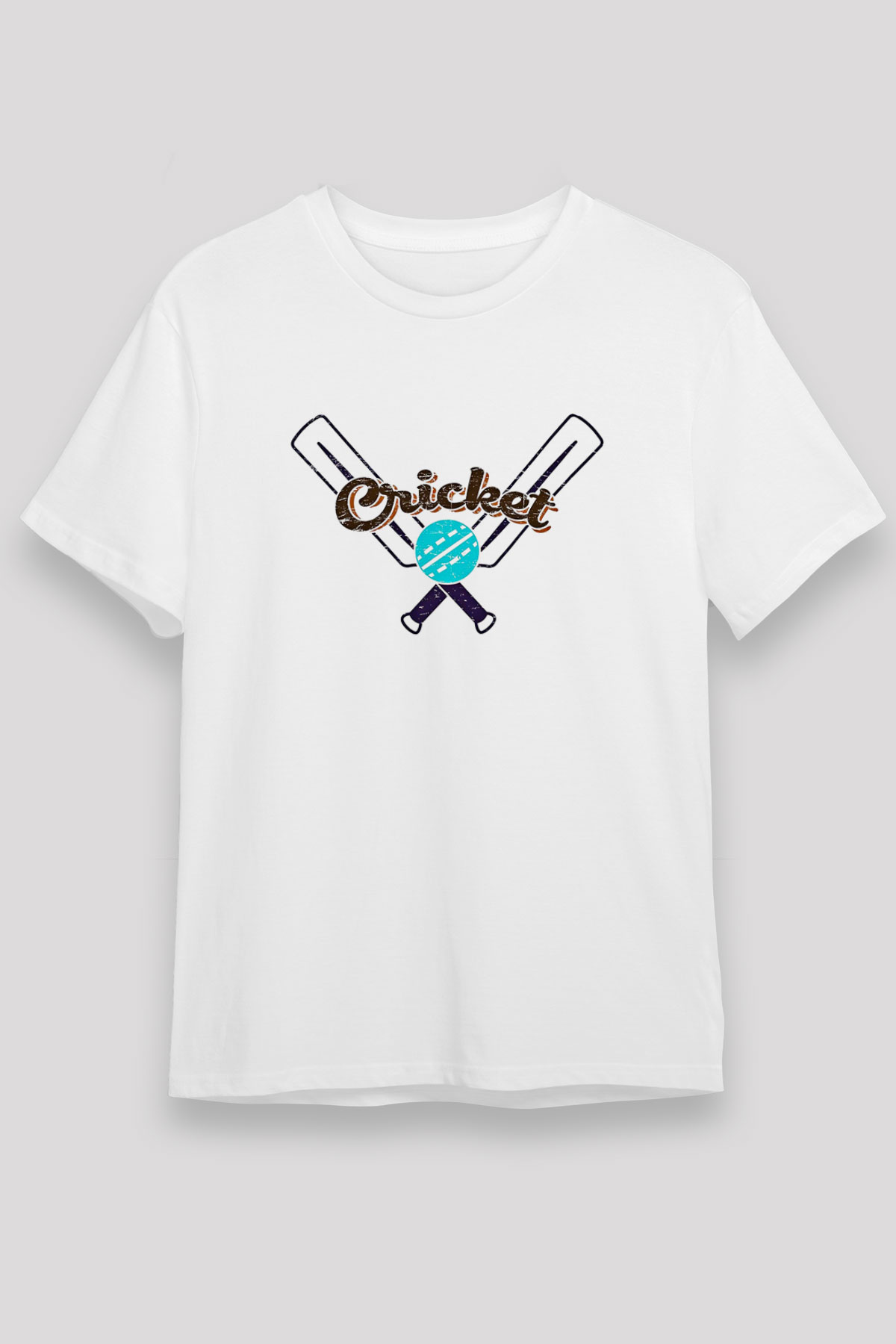 Kriket Baskılı Unisex Beyaz Tişört - Tshirt