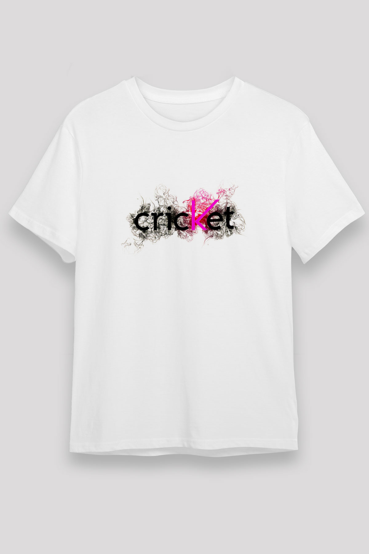 Kriket Baskılı Unisex Beyaz Tişört - Tshirt