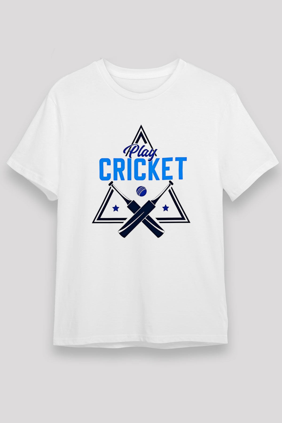 Kriket Baskılı Unisex Beyaz Tişört - Tshirt