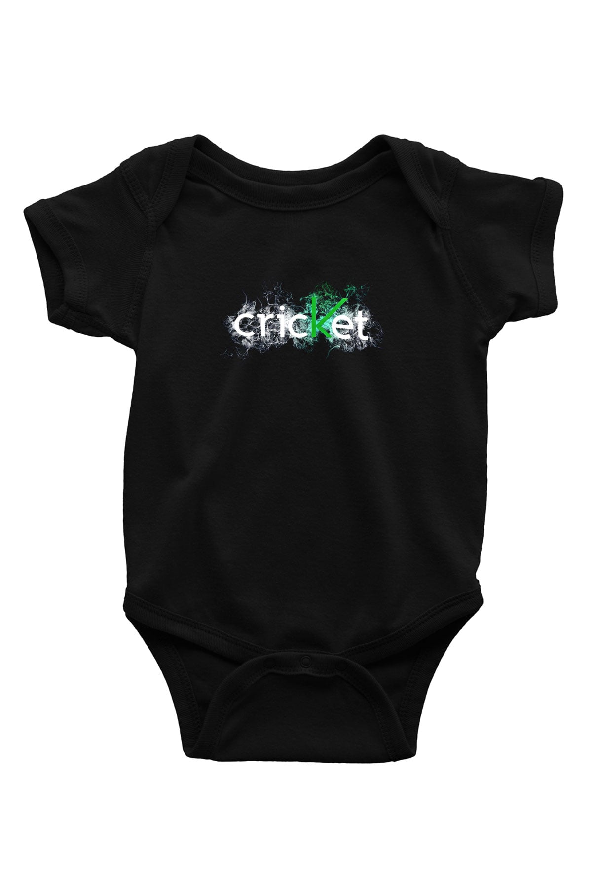 Kriket - Cricket Baskılı Unisex Siyah Bebek Body - Zıbın