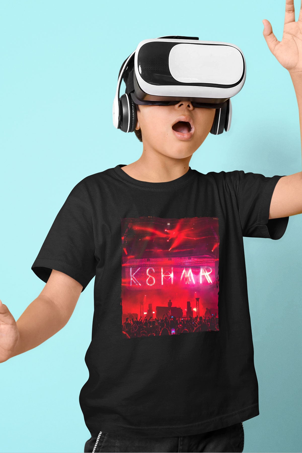 KSHMR Siyah Unisex Çocuk Tişört