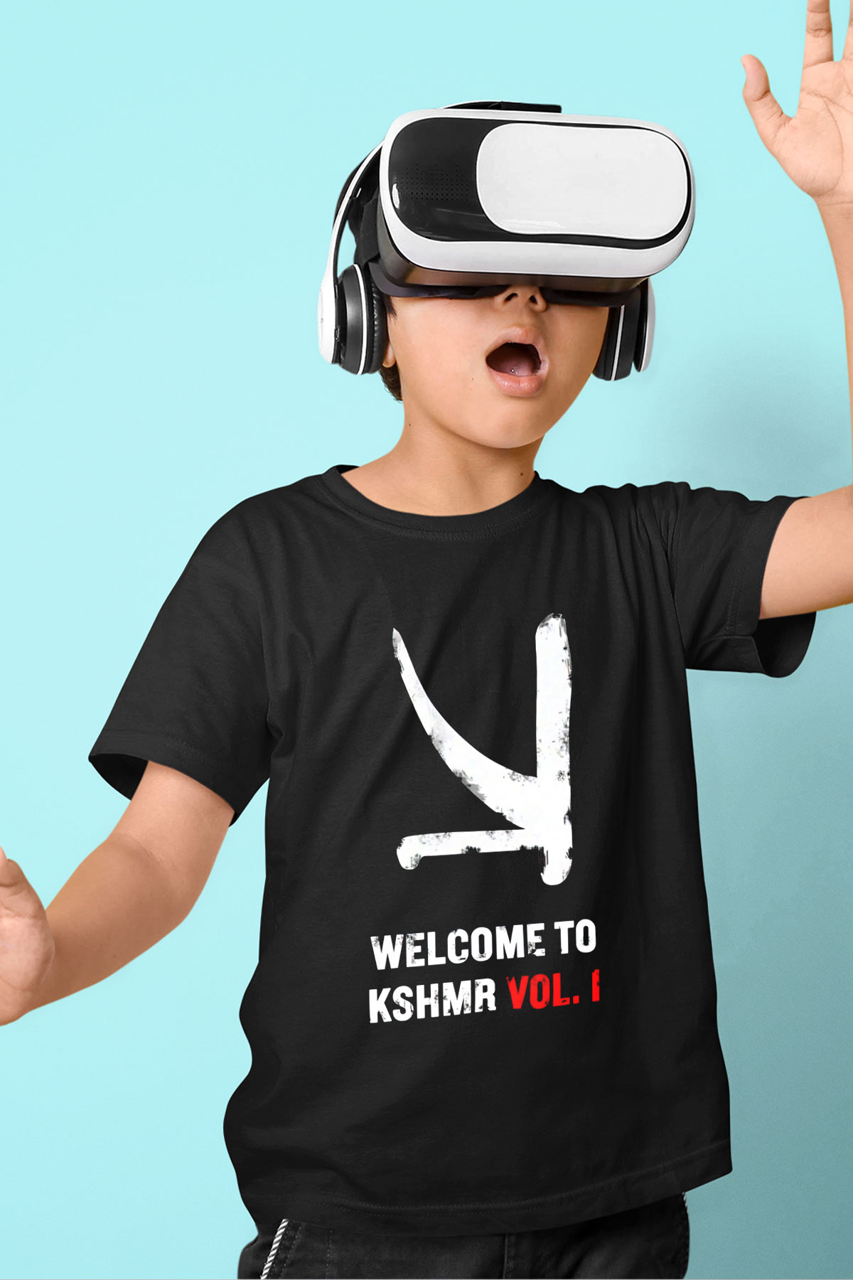KSHMR Siyah Unisex Çocuk Tişört