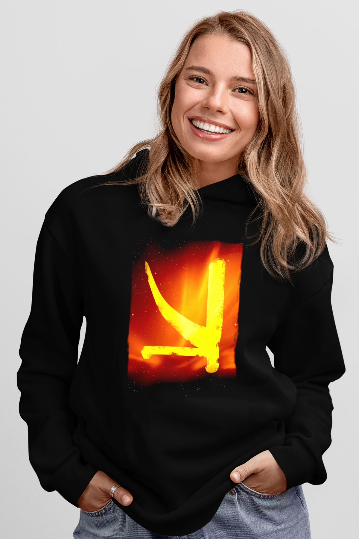 KSHMR Siyah Unisex Kapüşonlu Sweatshirt