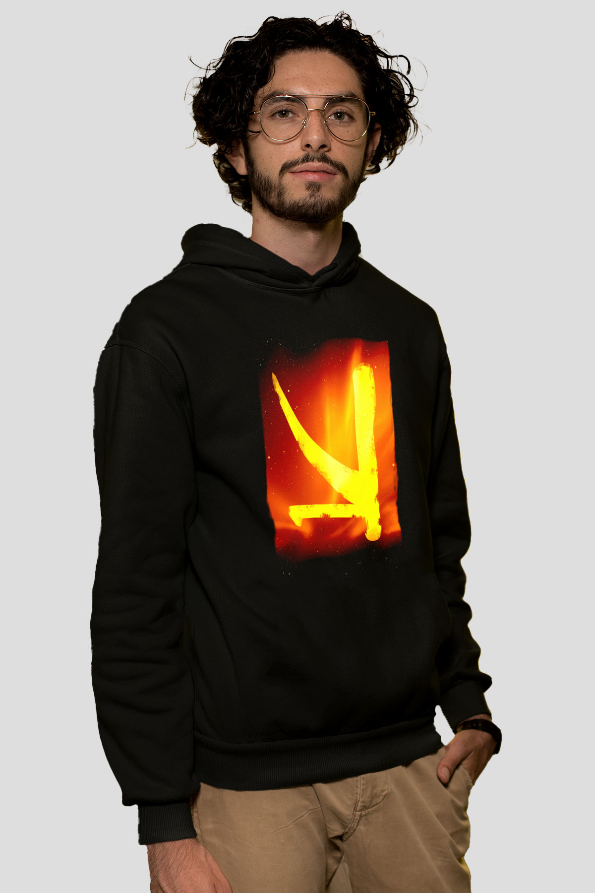 KSHMR Siyah Unisex Kapüşonlu Sweatshirt
