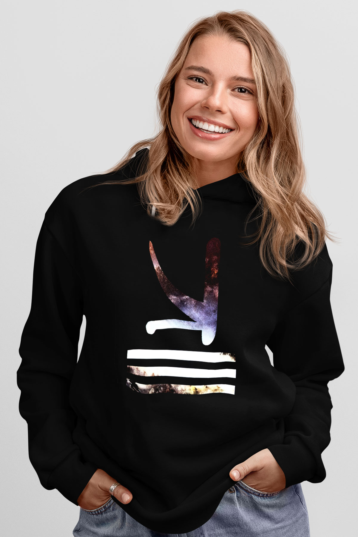 KSHMR Siyah Unisex Kapüşonlu Sweatshirt