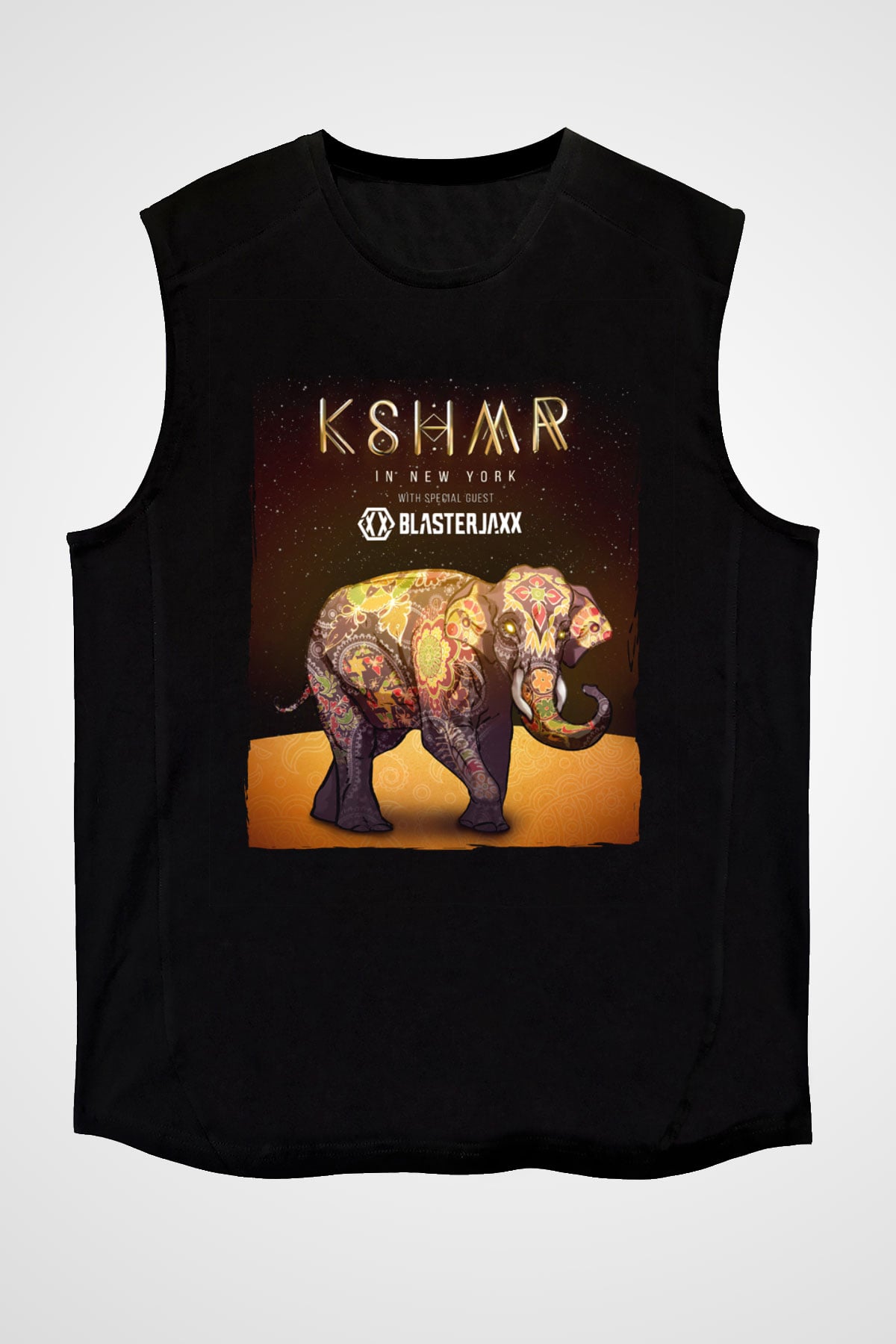 KSHMR Siyah Unisex Kolsuz Tişört