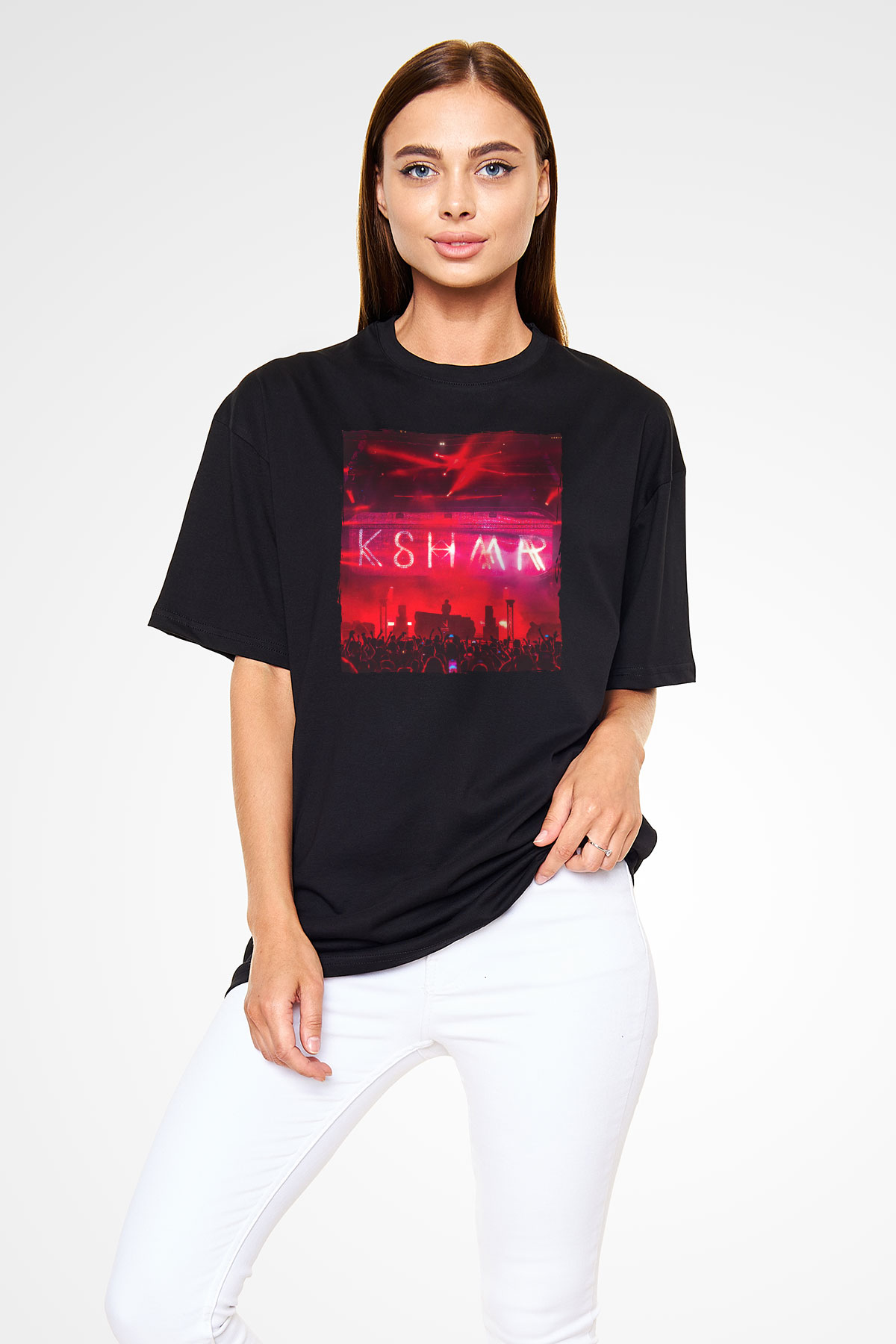 KSHMR Siyah Oversize Tişört Oversize T-shirt - TişörtFabrikası