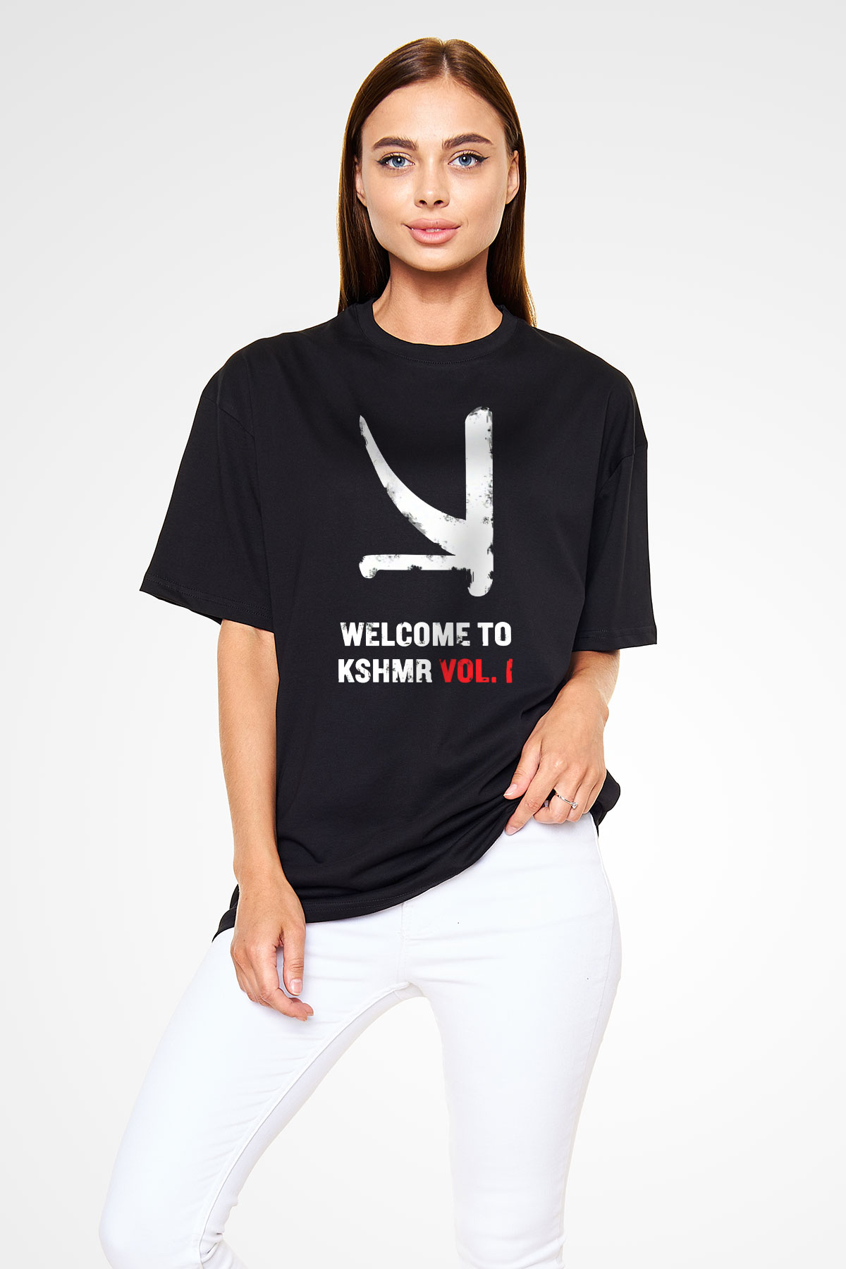 KSHMR Siyah Oversize Tişört Oversize T-shirt - TişörtFabrikası
