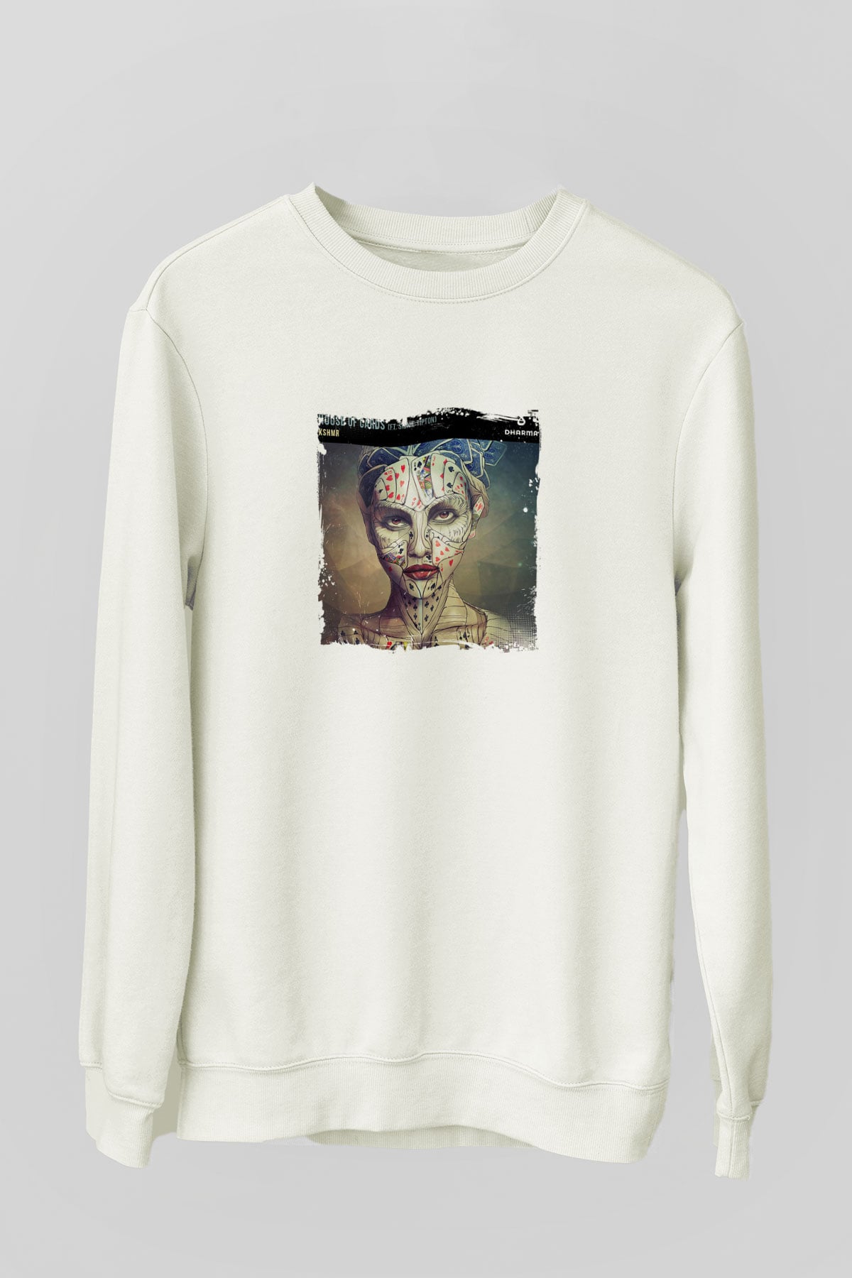 KSHMRBaskılı Beyaz Sweatshirt