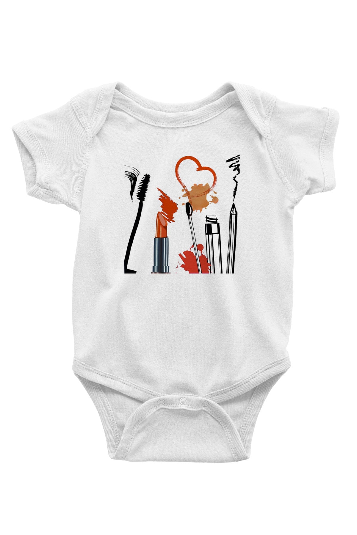 Kuaför Baskılı Beyaz Unisex Bebek Body - Zıbın