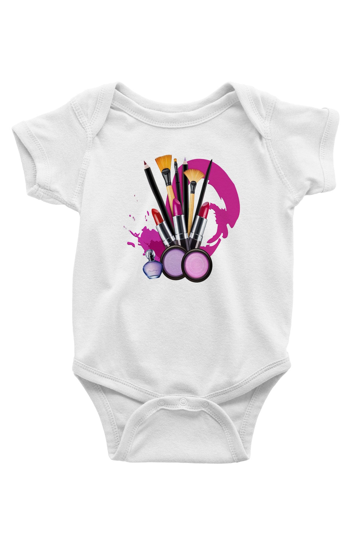 Kuaför Baskılı Beyaz Unisex Bebek Body - Zıbın