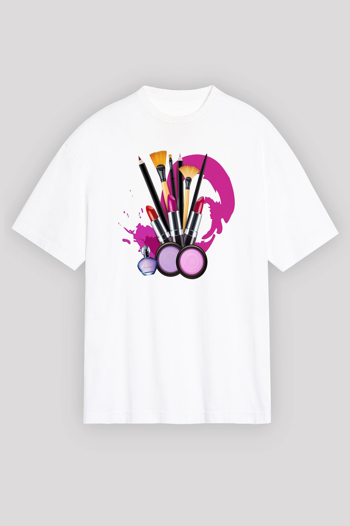 Kuaför Beyaz Unisex Oversize Tişört T-Shirt