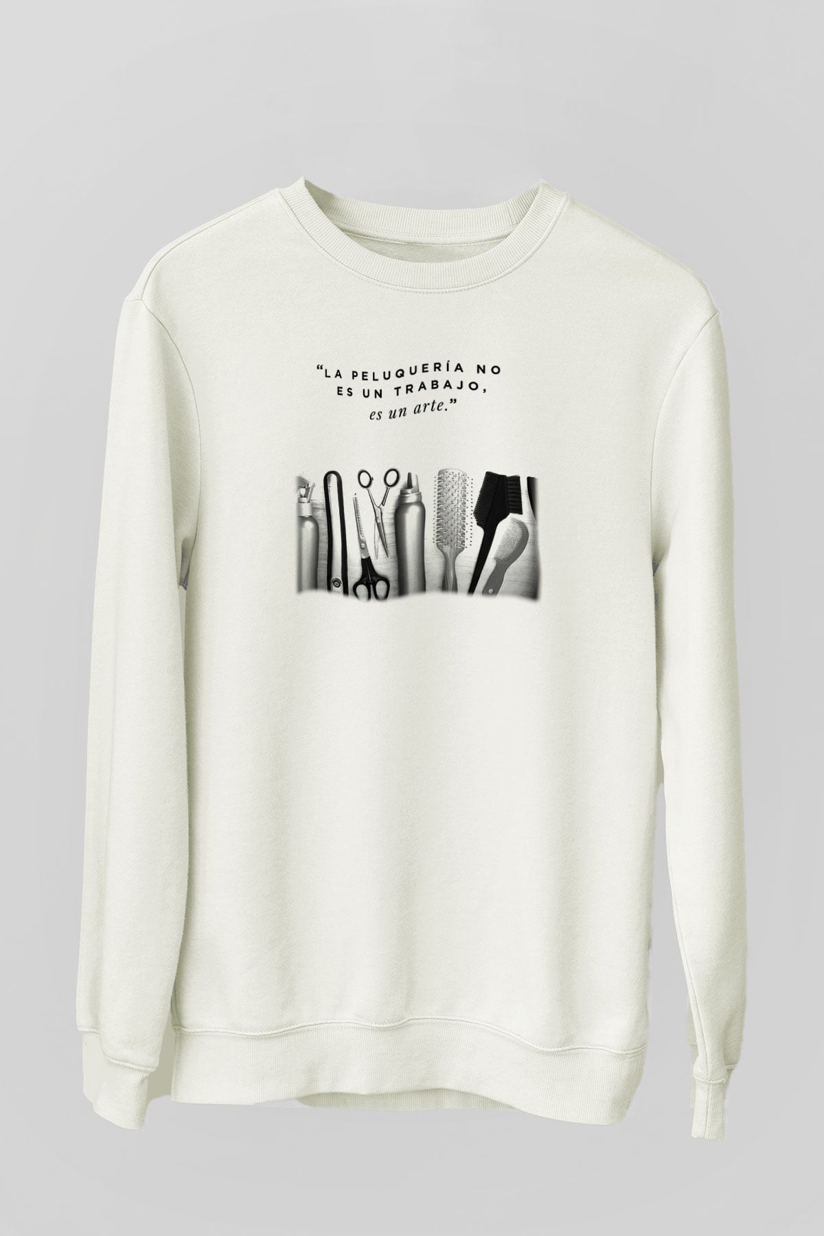 Kuaför Beyaz Unisex Sweatshirt