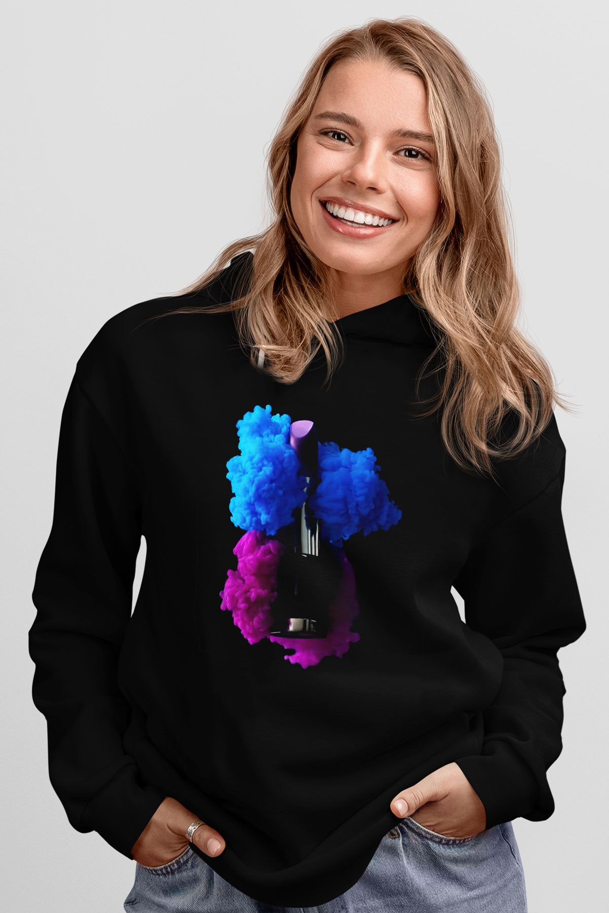 Kuaför Siyah Unisex Kapşonlu Sweatshirt